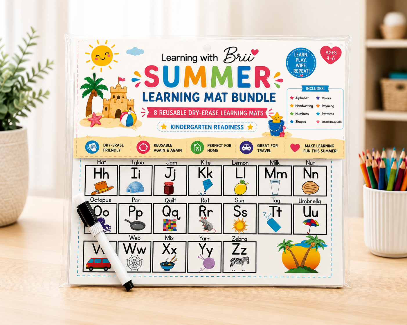 Kindergarten Readiness Summer Learning Mats