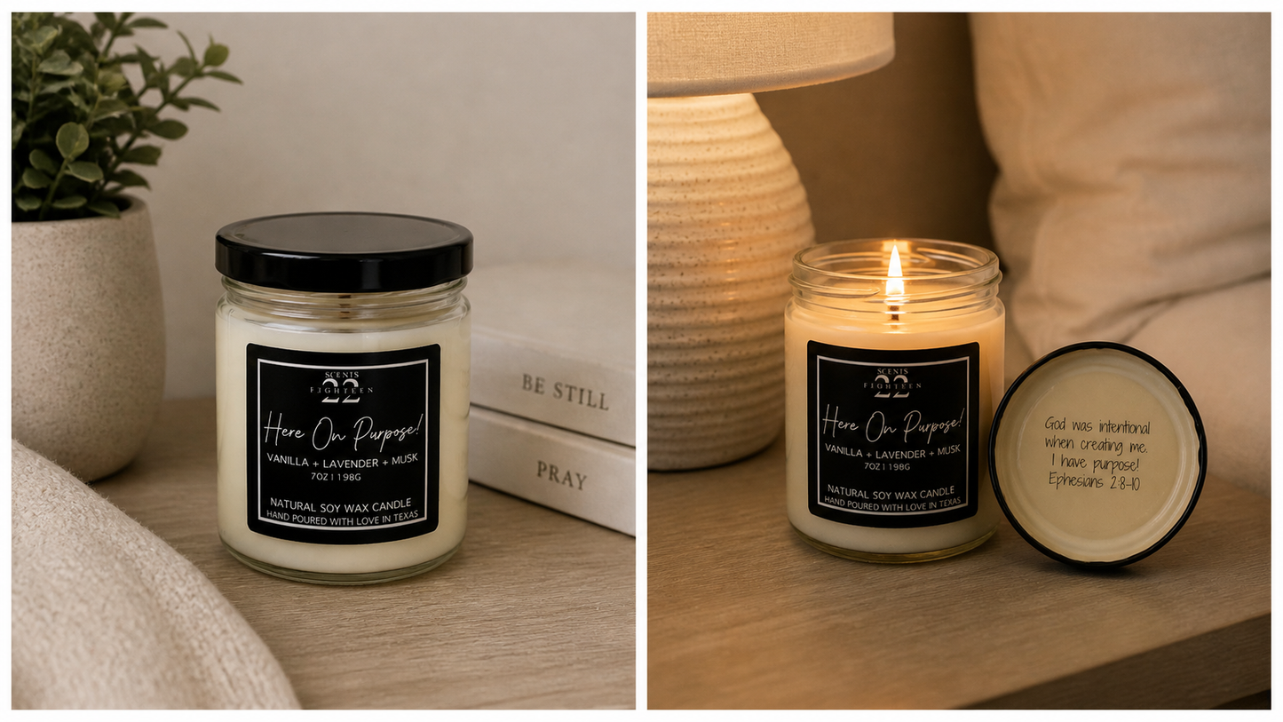 Here On Purpose - Affirmation Candle