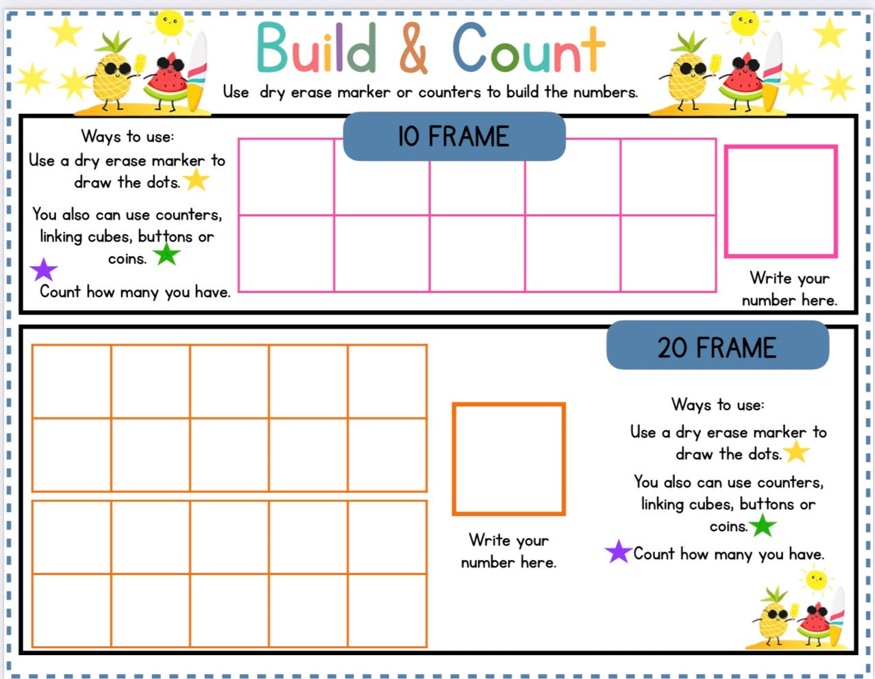 Kindergarten Readiness Summer Learning Mats